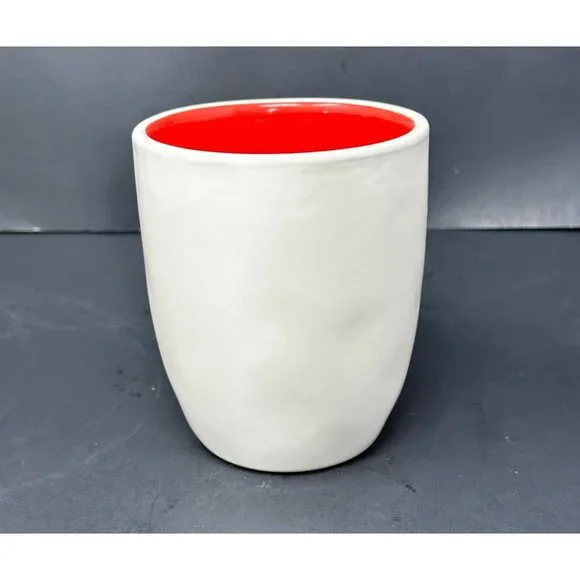 RAE DUNN JOY White Coffee Mug Typewriter Font Red Interior 20 oz Christmas - Picture 4 of 7